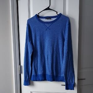 Express Men's Vibrant Blue Crewneck Sweater Medium